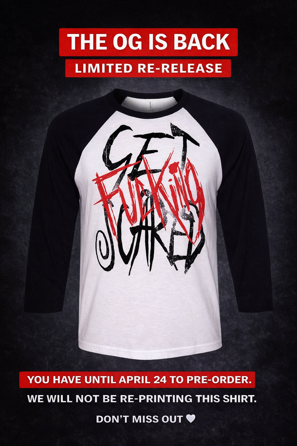 Limited original Get Scared logo